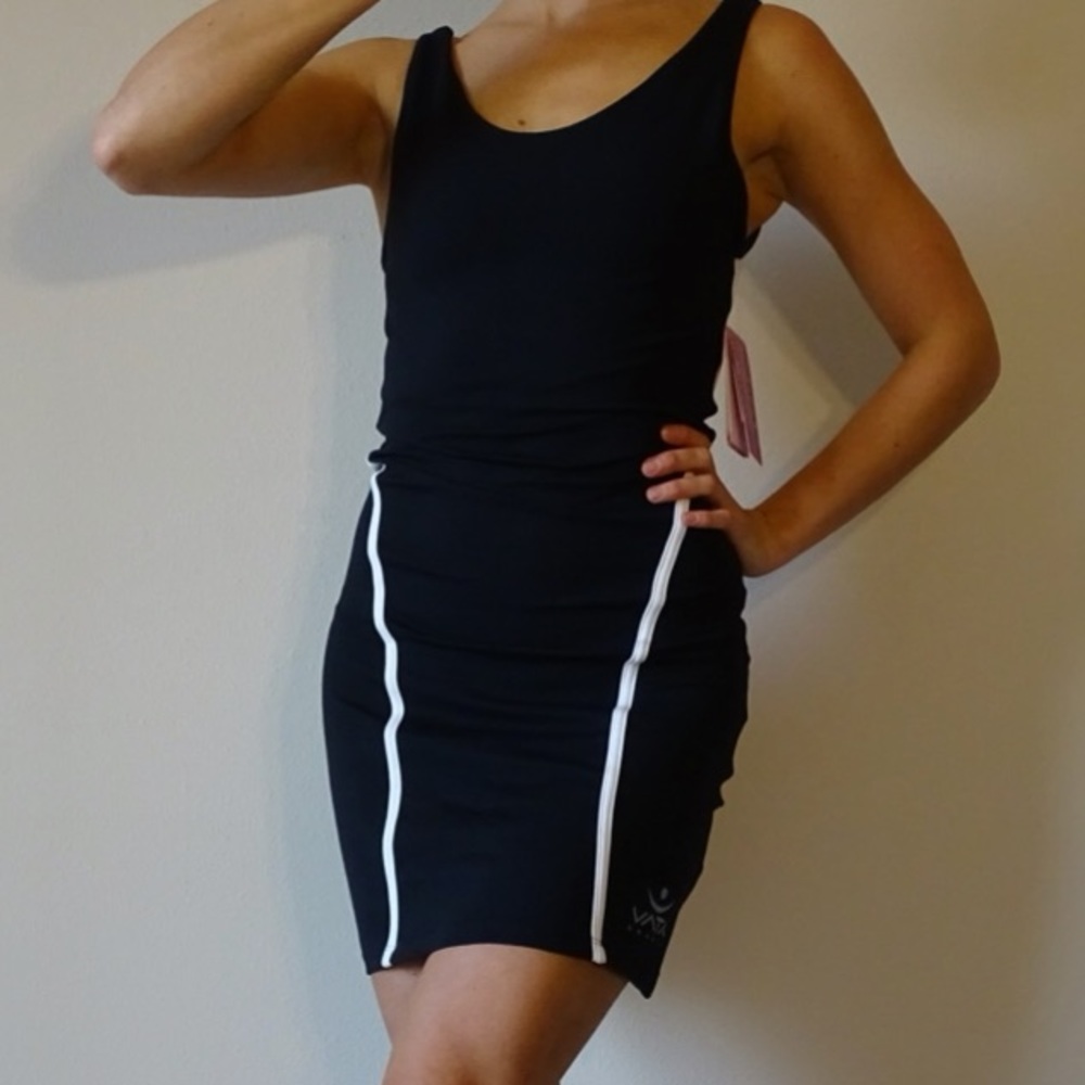 VATA Brasil Tennis Dress Black & White